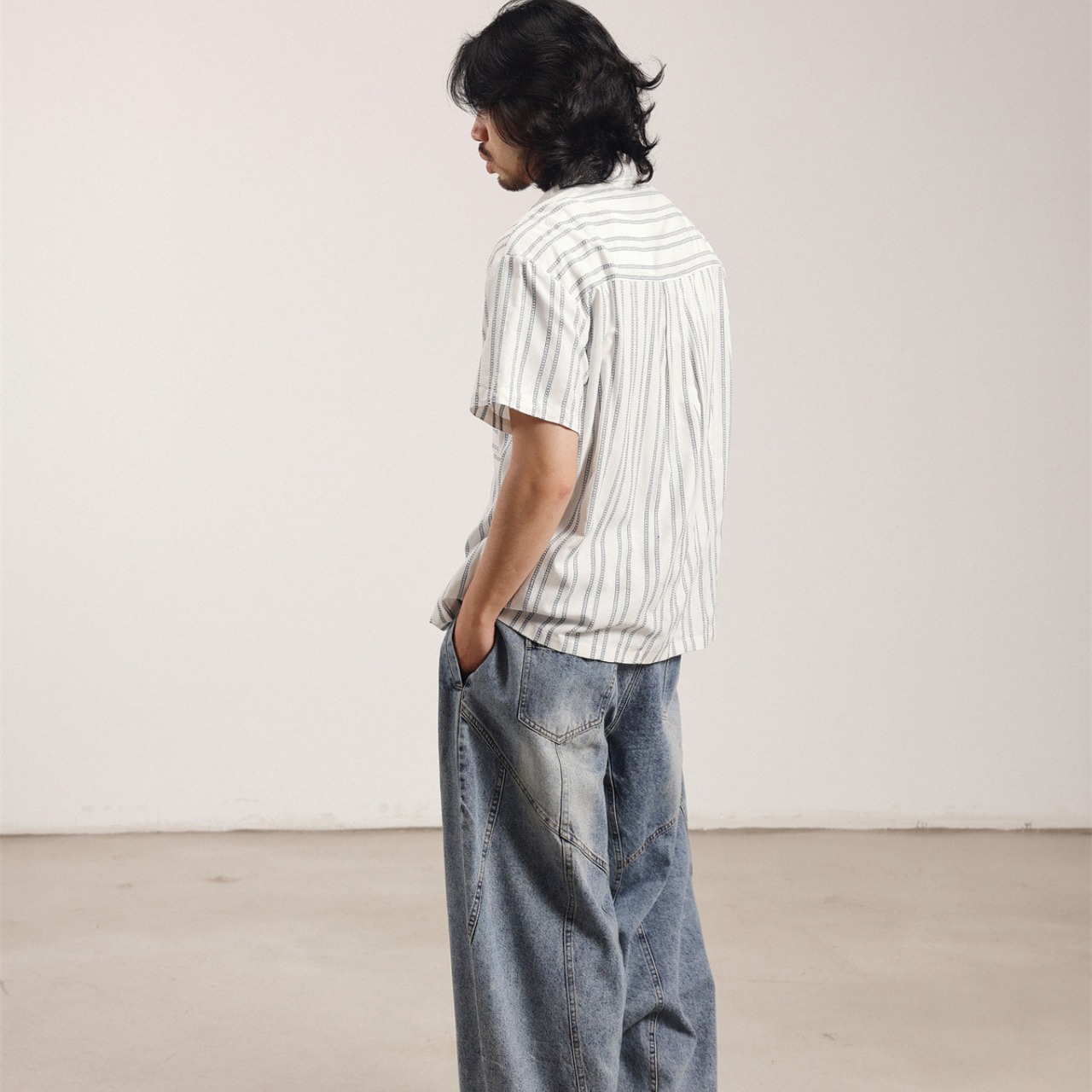 ヴィンテージ ストライプ・ショートシャツ A2158 - 3