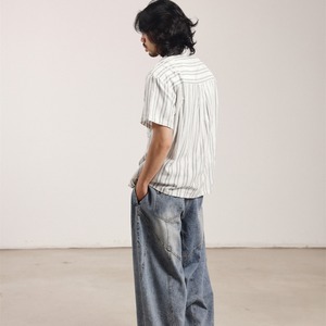 ヴィンテージ ストライプ・ショートシャツ A2158