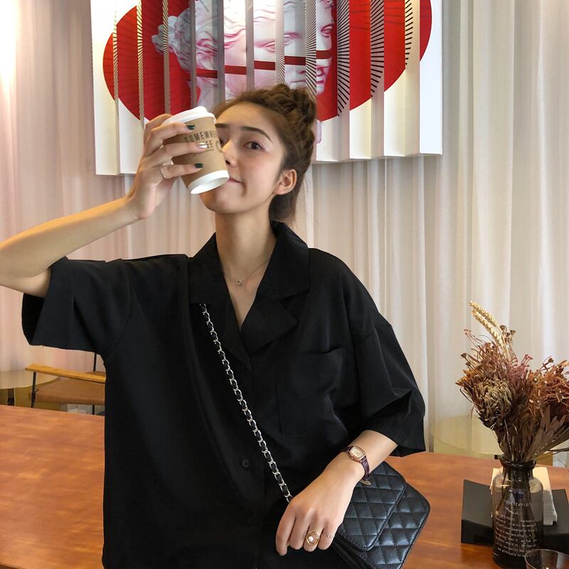 サマーシャツ カジュアルルーズポケット 夏物 萌量不足64295330096