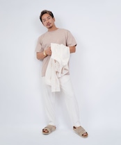 【#Re:room】STRETCH PLEATS TAPERED PANTS［REP241］