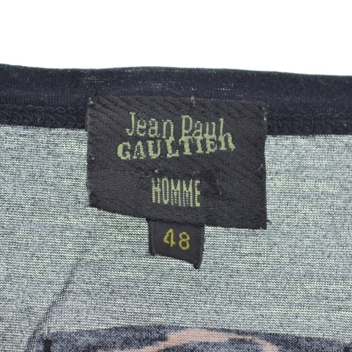 極美品 Jean Paul Gaultier Homme ジャンポール ゴルチェ オム 半袖Ｔシャツ 編み メッシュ ブラック  53812