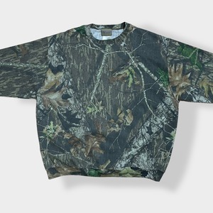 【JERZEES】2XL ビッグシルエット リアルツリー REALTREE カモフラ 総柄 アウトドア スウェット トレーナー ミリタリー US古着