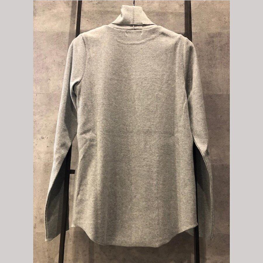 【グレー】ニット セーター トップス プルオーバー 長袖 タートルネック ハイネック リブタートル コットン シンプル レディース Odour オウダー Rib Turtle