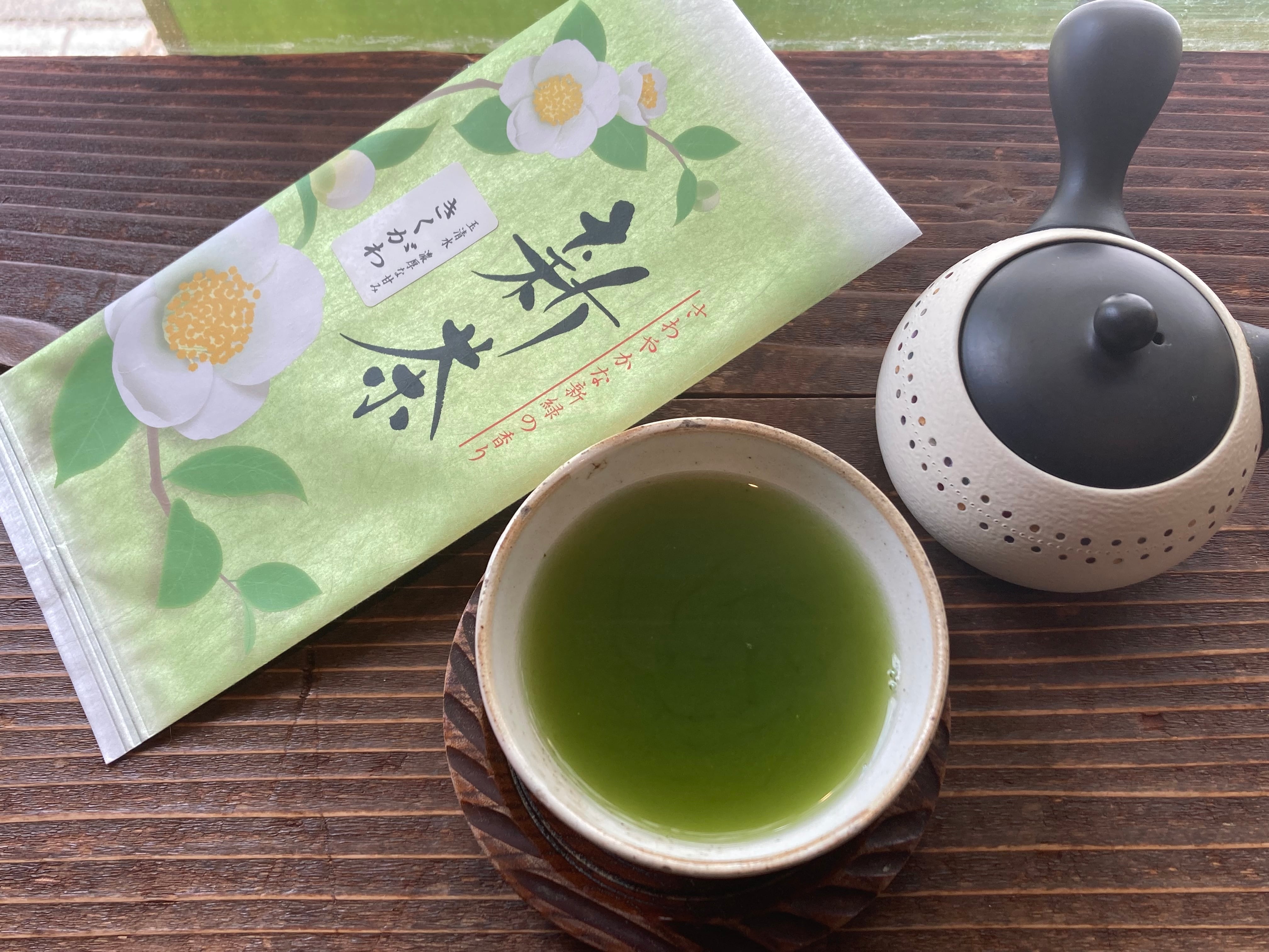 深蒸し茶】 きくがわ 100gリーフ 茶楽 山梨商店 和CAFE茶楽 深蒸し茶お買い得