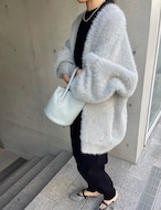 【25aw】Viscose Over-fit Cardigan_Light-Gray