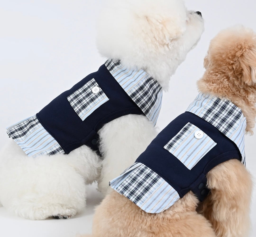 足を通さない襟付きシャツ ‐ (NAVY)