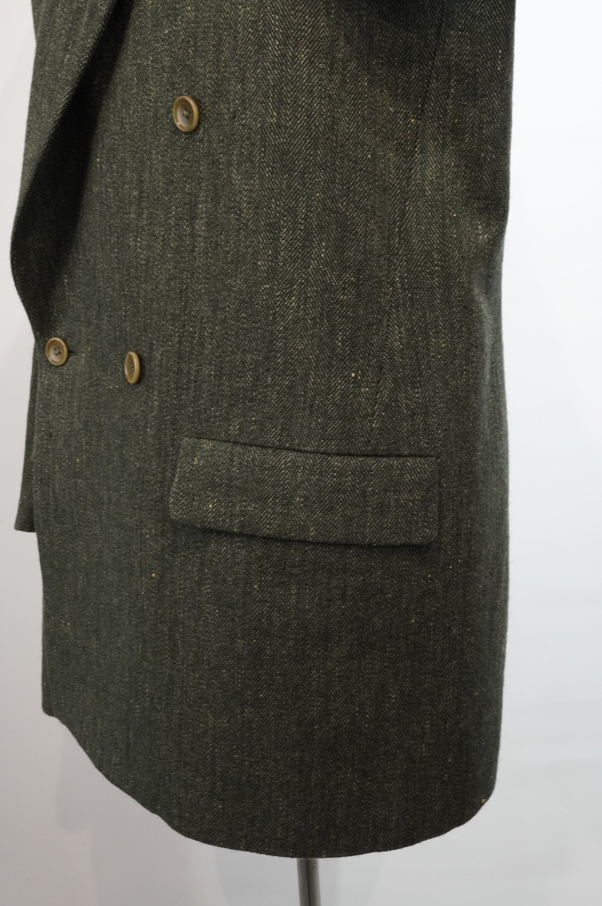 HAVERSACK / Wool Linen Herringbone Tweed Double Breasted Jacket | ARCD