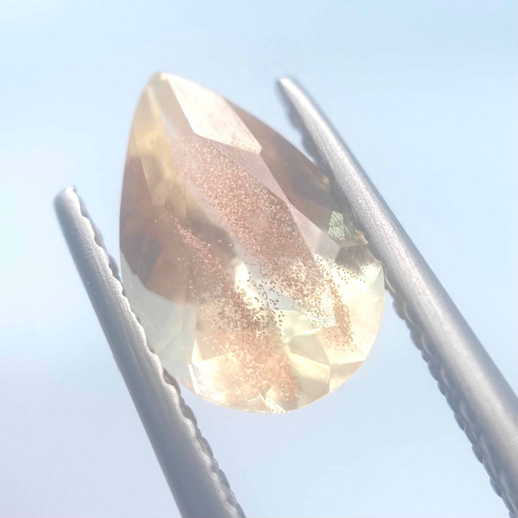 水面に桜　オレゴンサンストーン