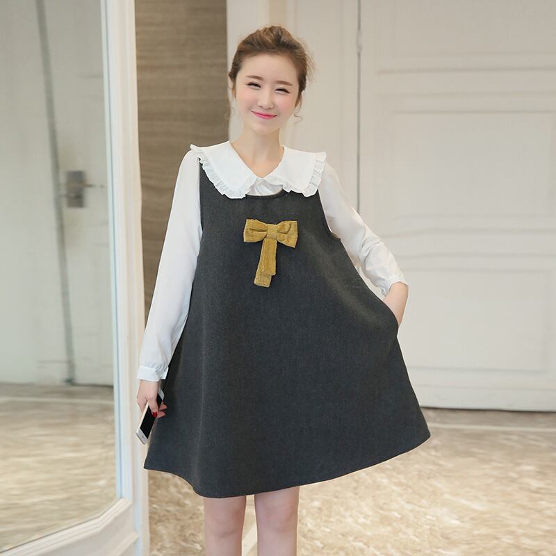 【新作】【送料無料】 新しいルーズでビッグラインのマタニティドレスファッションウールマタニティドレスのマタニティドレス2019春と秋バージョン-アリババ スプリング 春物 オータム 秋物 expec214924479945