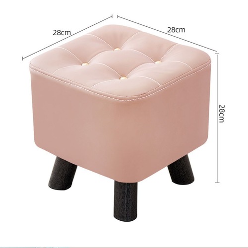 小さいスツール 無垢材 スツール 高さ28cm ５カラー グレー ピンク ブラウン 家庭用 玄関椅子 靴用スツール コーヒーテーブル用スツール 大人用 子供用 小さなスツール リビングルーム用 ドア用スツール