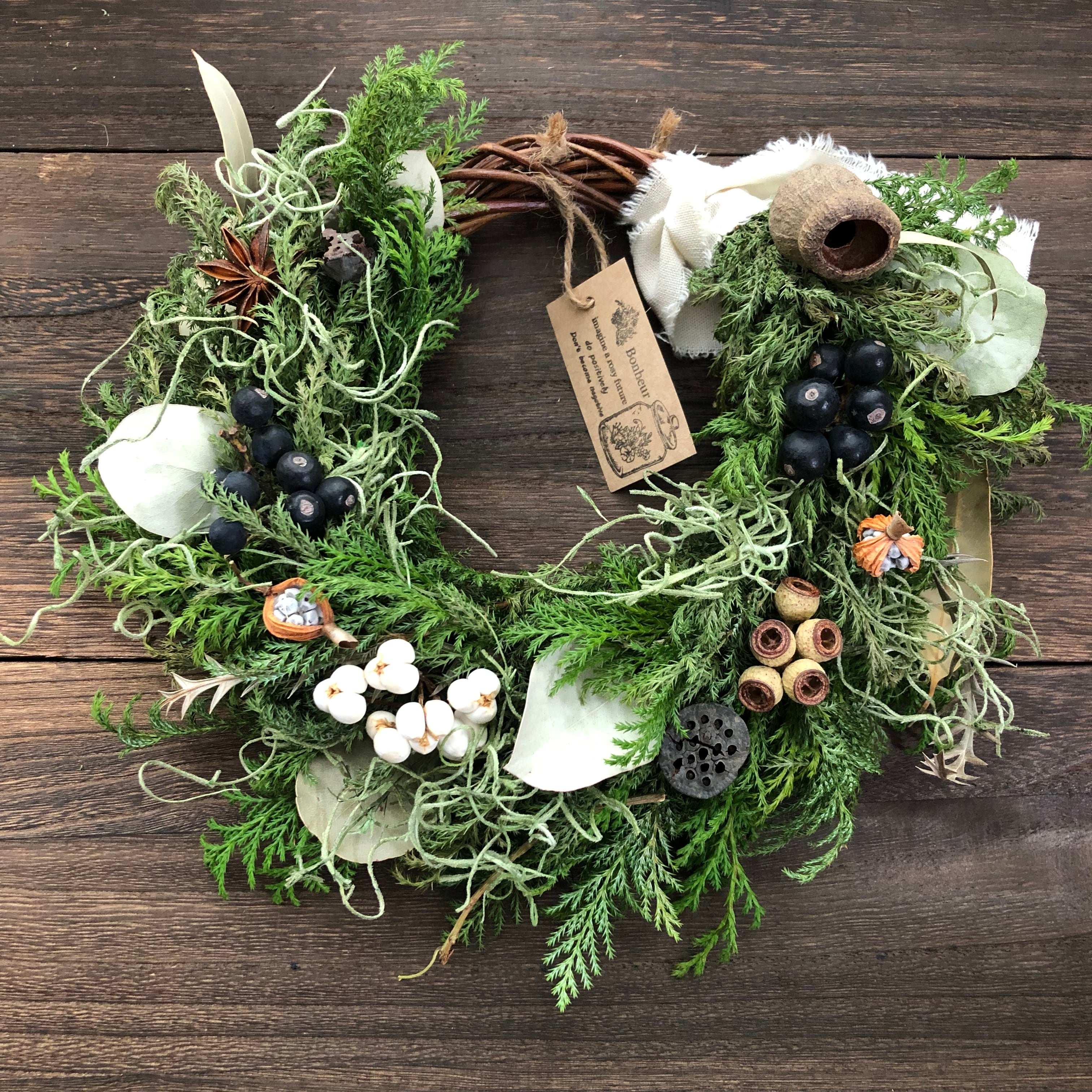 一点物　パーティーピンク　紫陽花ハーフリース　ワイヤークラフト　ディップアート 一点物 パーティーピンク 紫陽花ハーフリース ワイヤークラフト