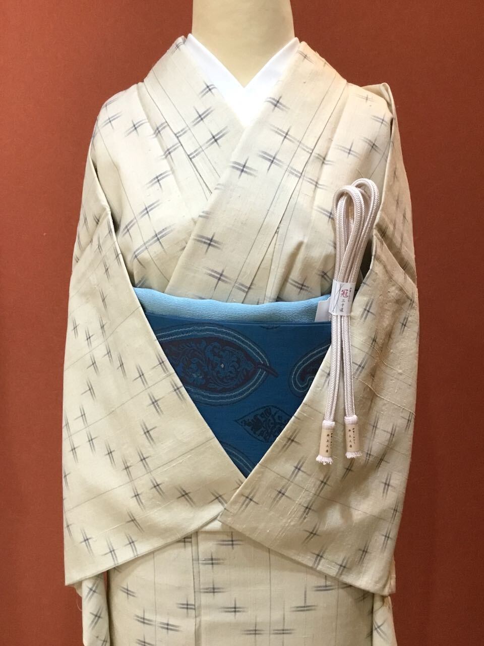 盛夏 着物 生紬 単衣 かすり ☆セール30%OFF☆ 銀座着物本場夏琉球絣