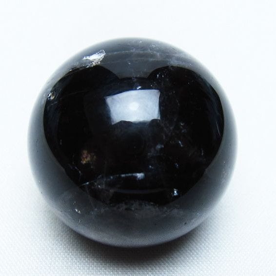 モリオン 丸玉 34mm 黒水晶 スフィア 置物 一点物 141-7970