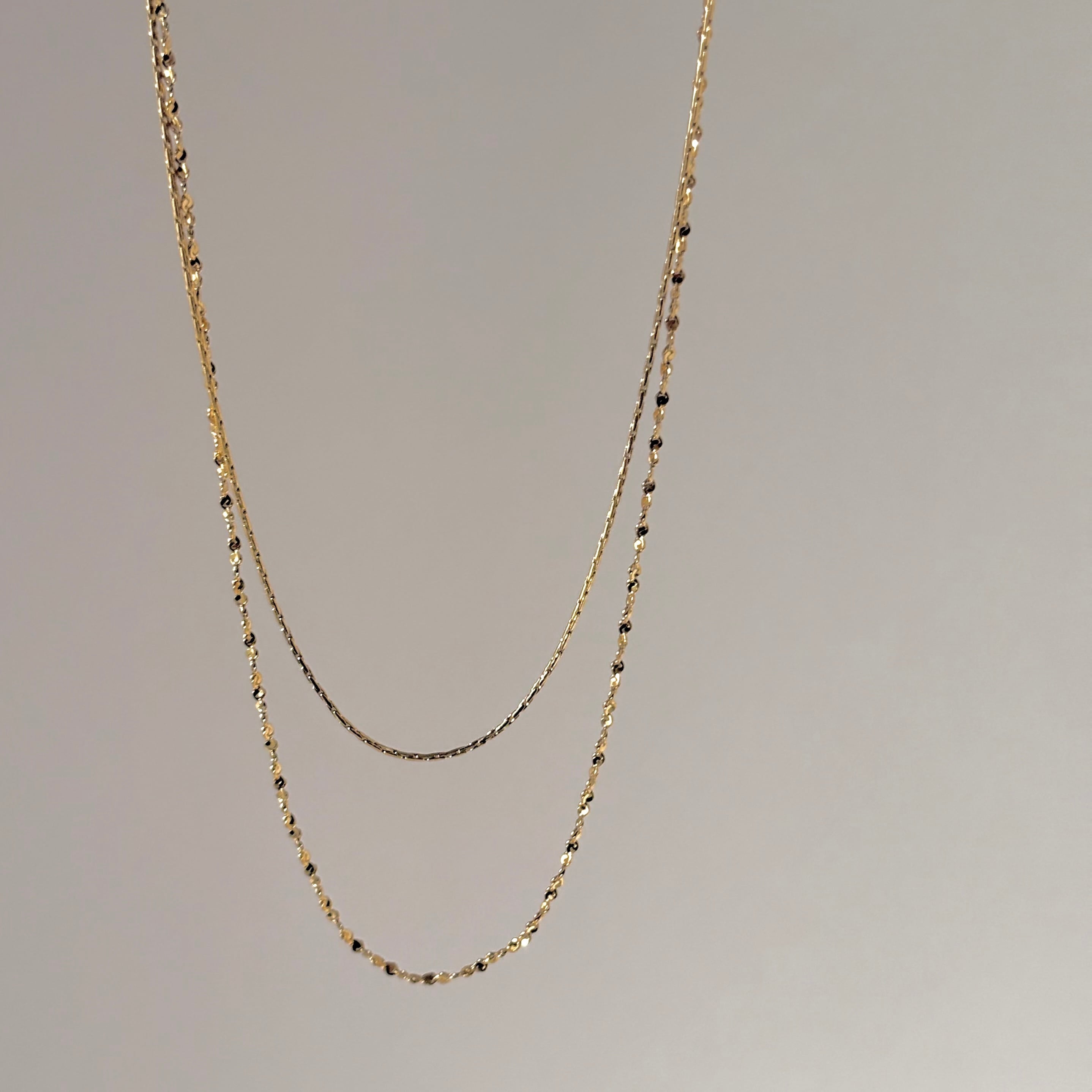 極細チェーン 0.8mm×1mm レイヤードネックレス | Chance（シャンス