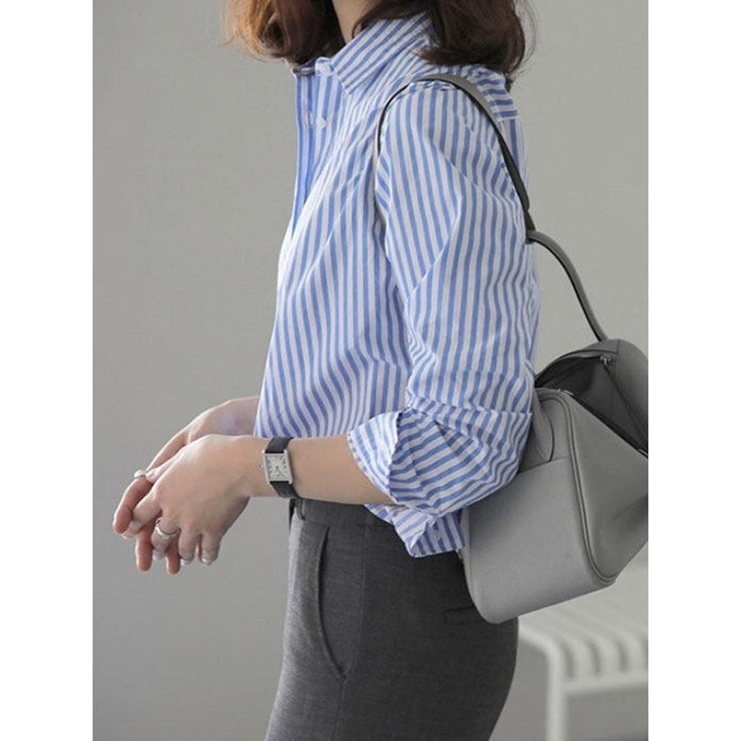 ベーシックストライプシャツ【S-2XL】 RA3328