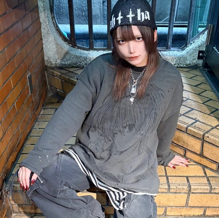 新作】Smoking Girl ダメージニット | VOLCAN&APHRODITE