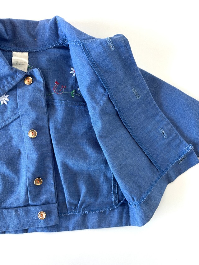 【9-12m相当・vintage】デニムシャツジャケット