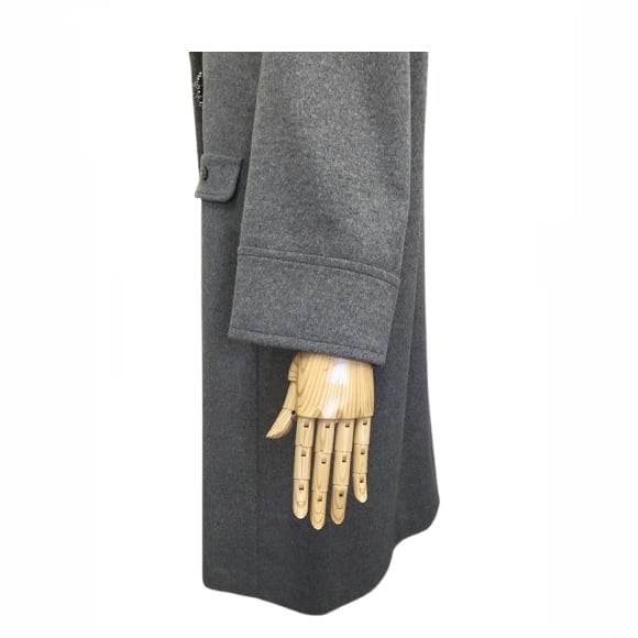 スーパービューティー コート ウール混 ビジュー付き 飾りポケット付き