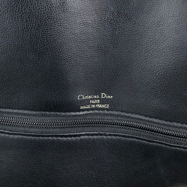 Christian Dior クリスチャン ディオール ショルダーバッグ ブラック オーバル ターンロック レザー vintage ヴィンテージ オールド 7ng3ku
