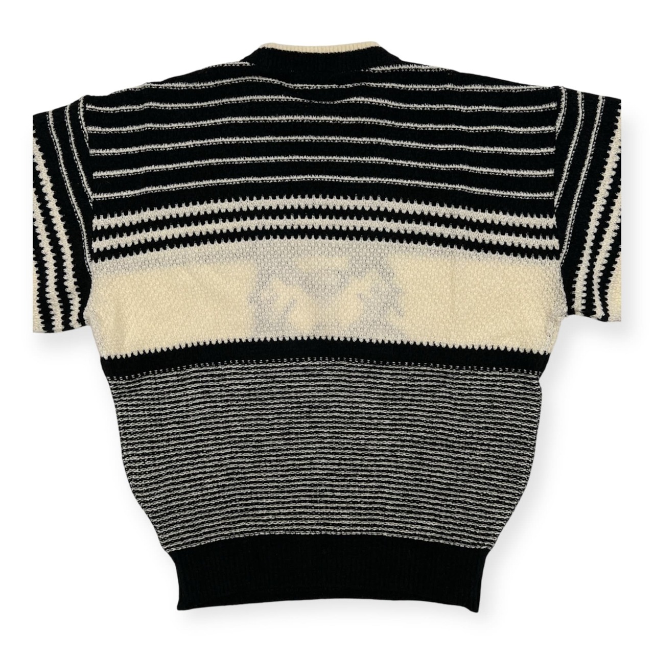 DOLCE CLUB ドルチェ キャラ刺繍 アクリル ニット セーター サイズ 46 /ワールド/日本製/アイボリー×ブラック