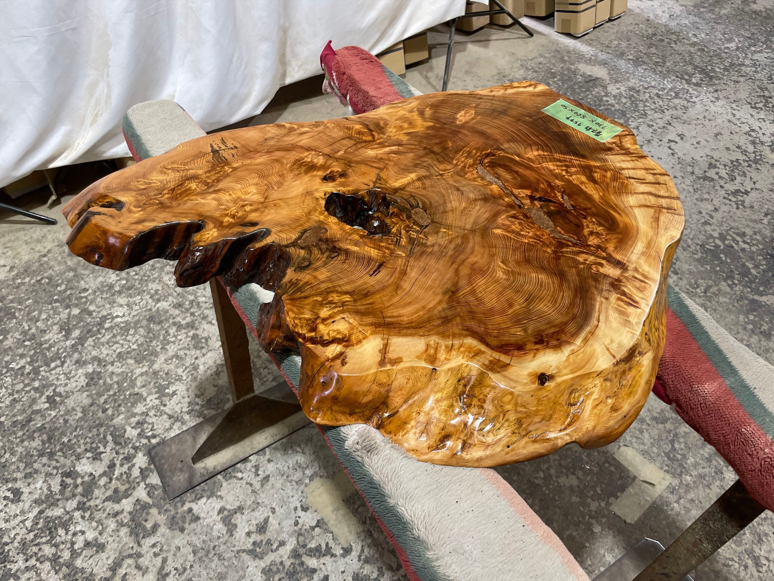 屋久杉　テーブル 屋久杉9544 一枚板無垢 乾燥材 730x500x50mm ローテーブル センター
