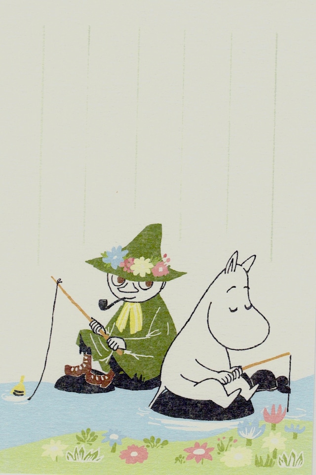 スナフキン＆ムーミン 季節のムーミンはがき 1枚入り 春 春の訪れ