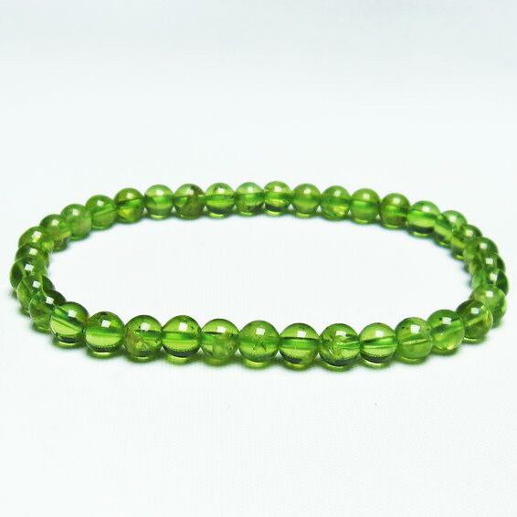ペリドット ブレスレット 5mm ペリドート 一点物 メール便送料無料 [M便 1/10] 111-19168