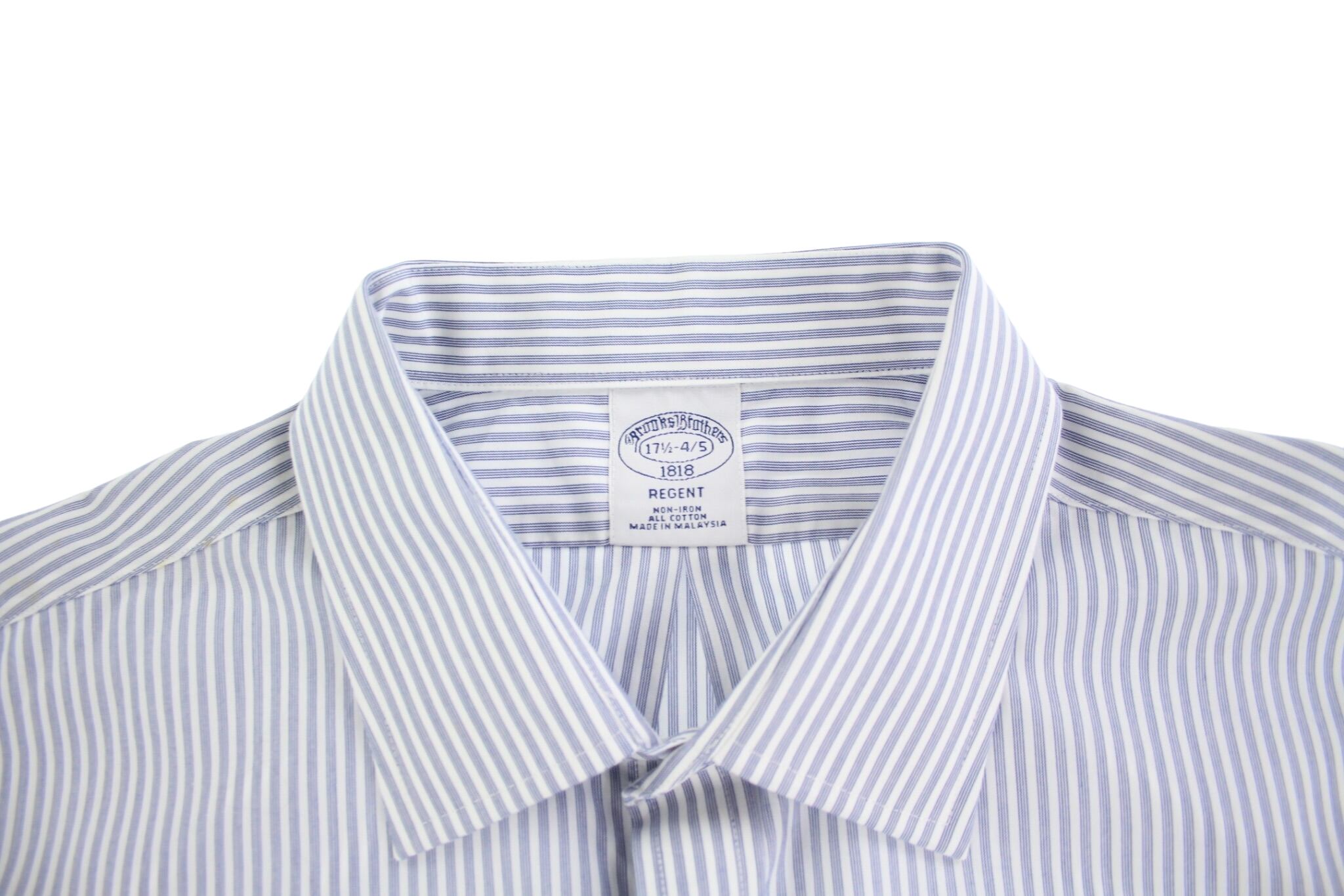 Brooks Brothers オーバーサイズ 17 1/2 ブルー×ホワイト ストライプ