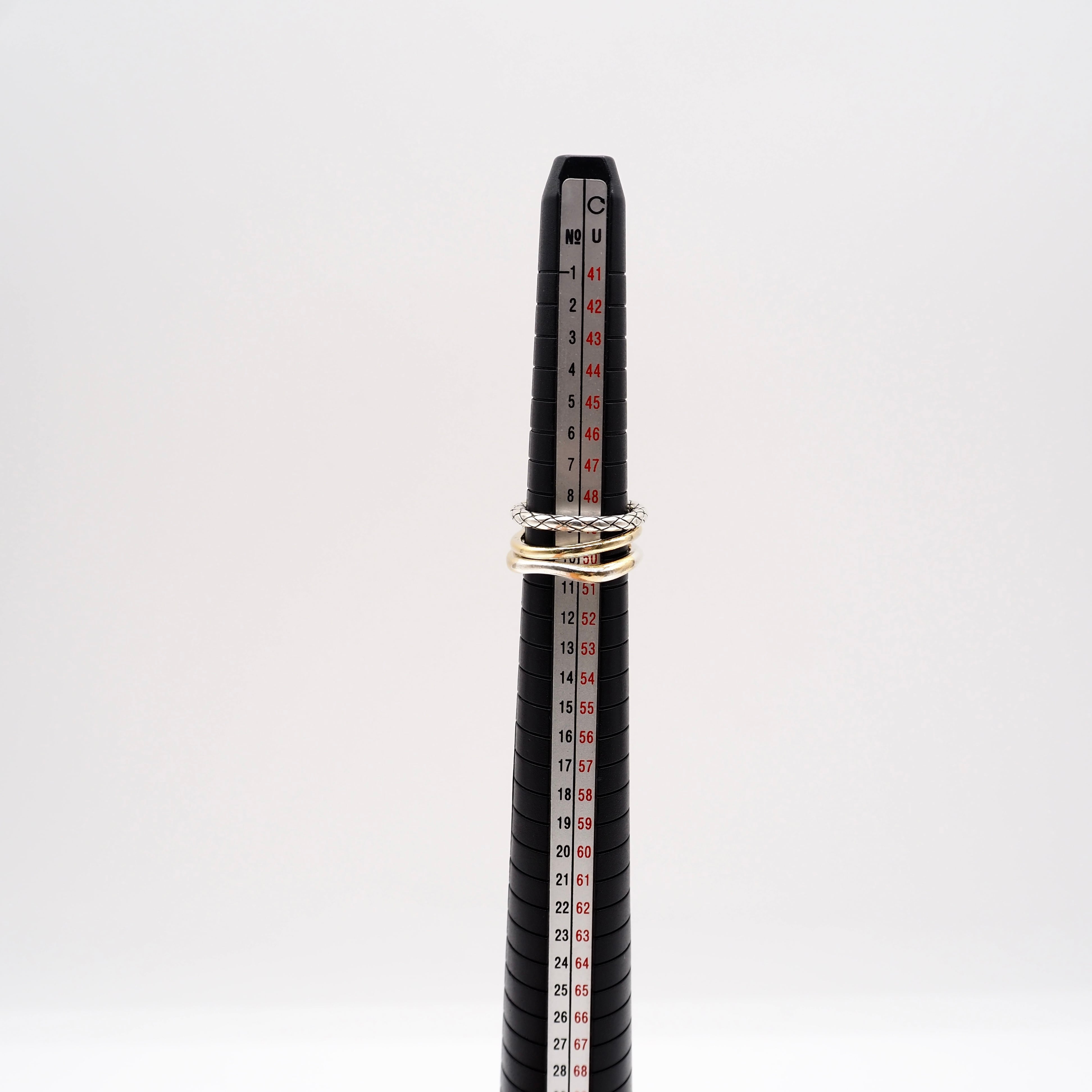 BOTTEGA VENETA 約10号 3連リング シルバー925 ボッテガヴェネタ