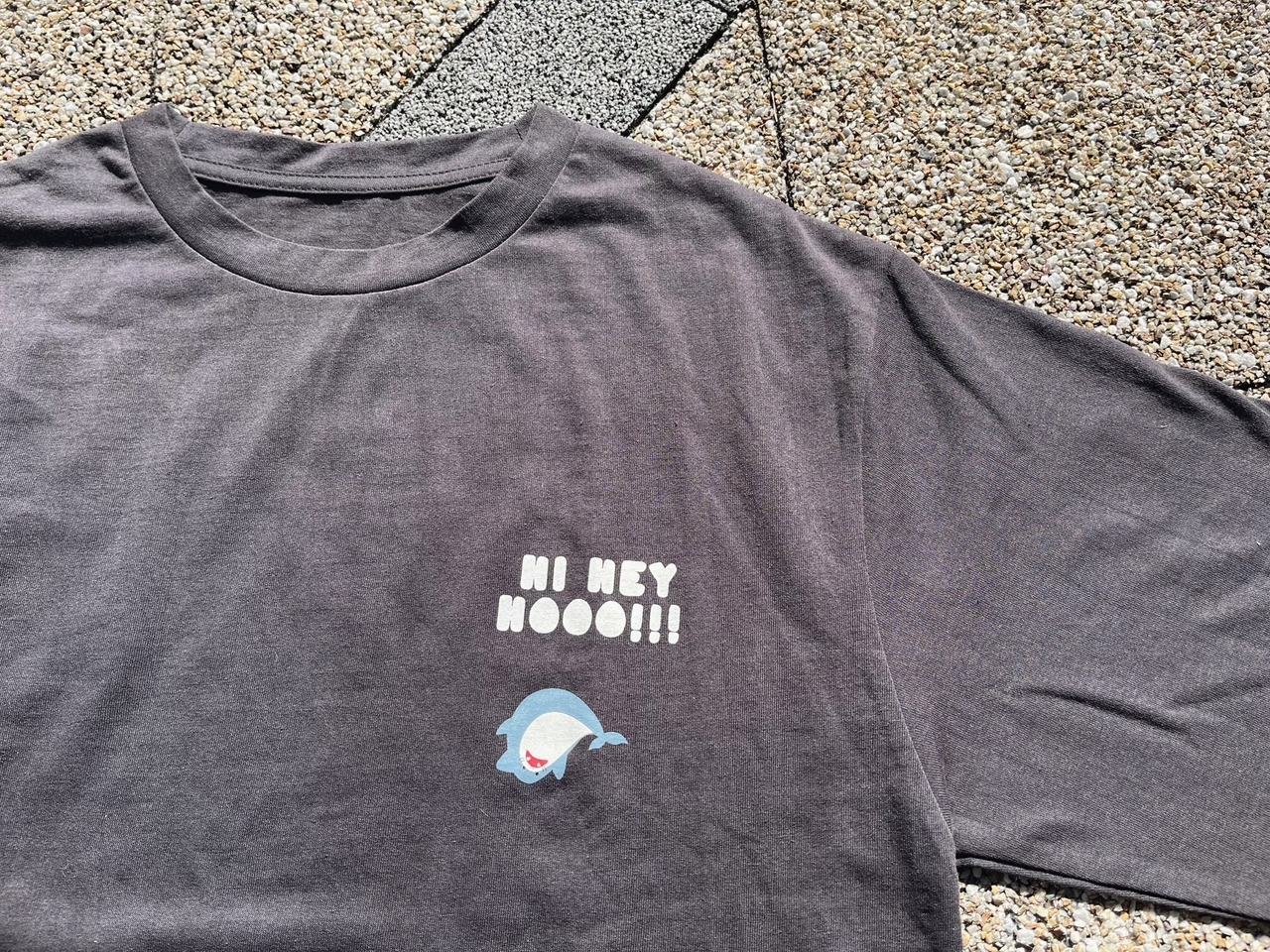 大人気！再々販売決定！落っこちそう⁉な 袖 刺繍 サメ Tシャツ ゆるだぼ - 14