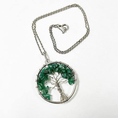 Tree Of Life Pendant Necklace (Emerald)