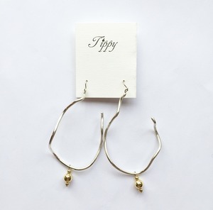 silver wave pierce / earring