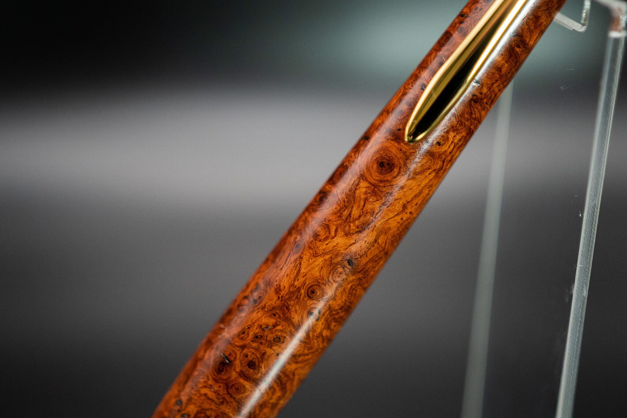 【朱色の銘木】 本花梨こぶ杢 特上 gold MP