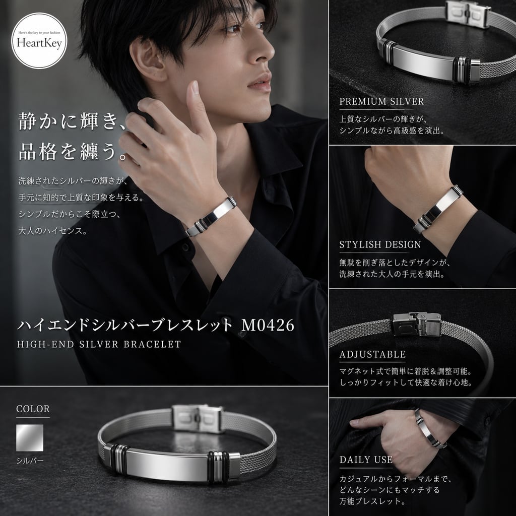 ハイエンドシルバーブレスレット M0426