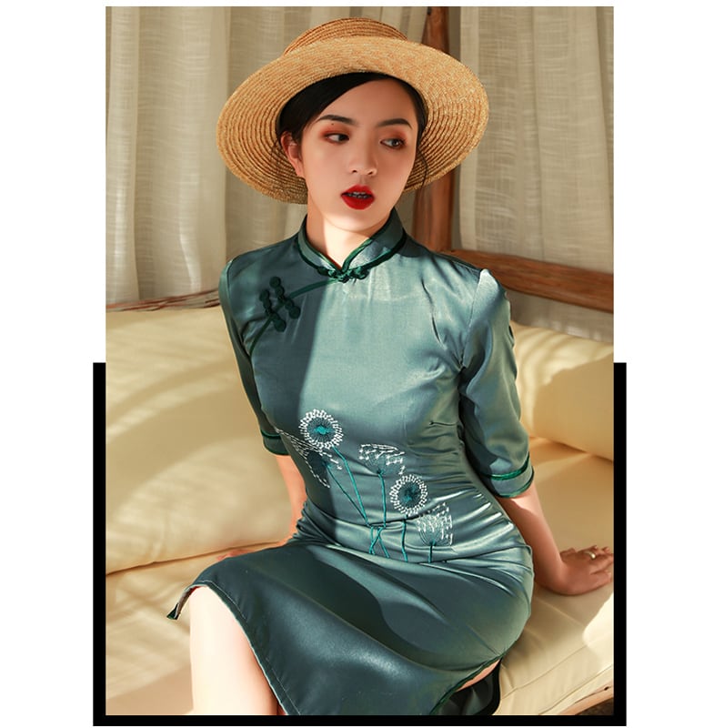 ロング丈チャイナドレス チャイナ風ワンピース チャイナ風服 中華服