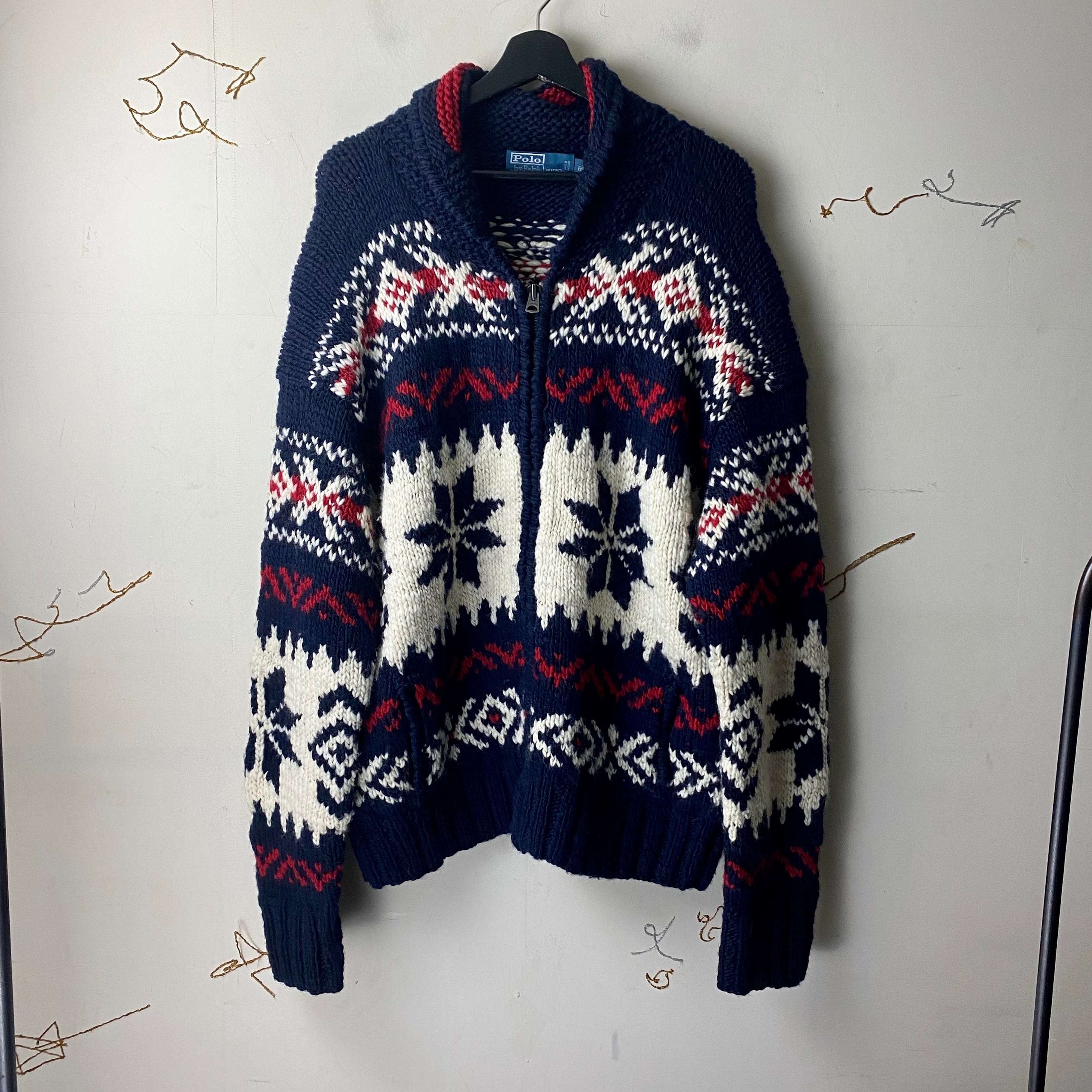 POLO by RALPH LAUREN cowichan sweater “stars and stripes” | NOIR 