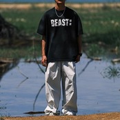 ウォッシュプリント半袖 Tシャツ A4260