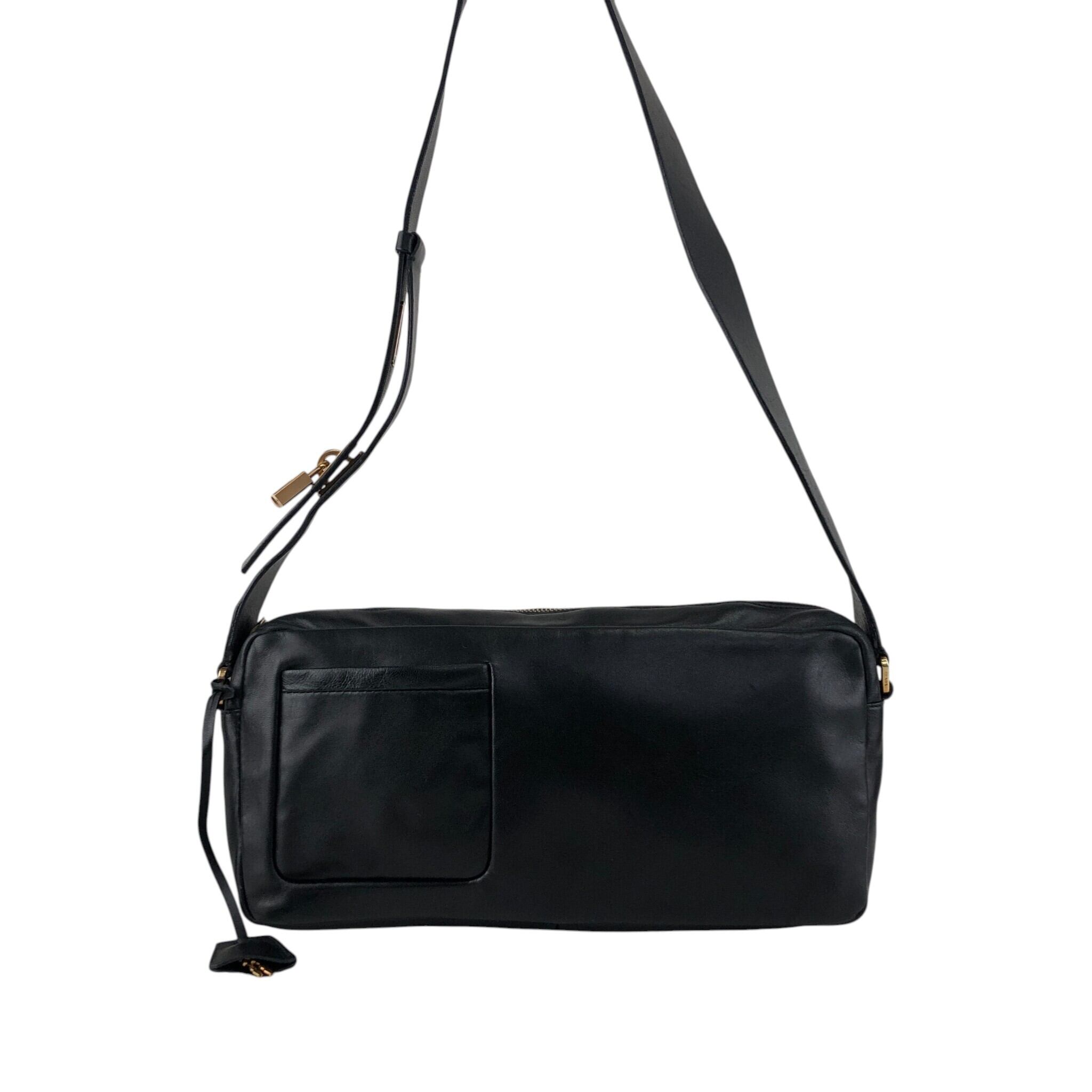PRADA プラダ ショルダーバッグ ブラック パドロック ナッパレザー