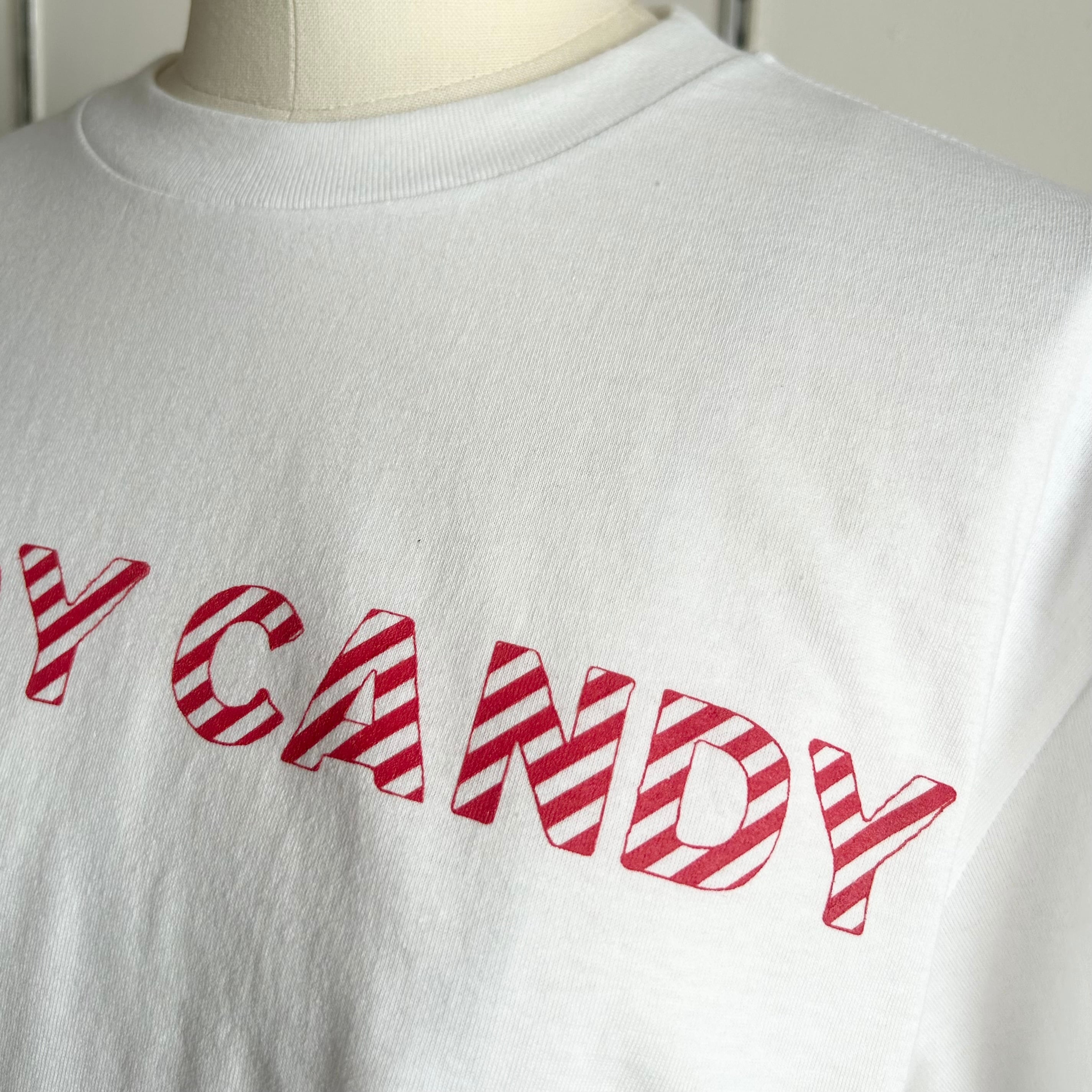 R&D.M.Co- オールドマンズテーラー CANDY CANDY T SHIRT STRIPE Red