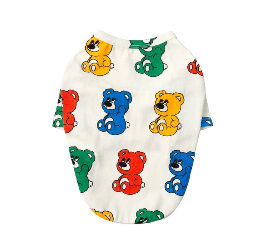 大型犬対応/予約【andblank】ICONIC Joy Bear Short Sleeve (Rainbow)