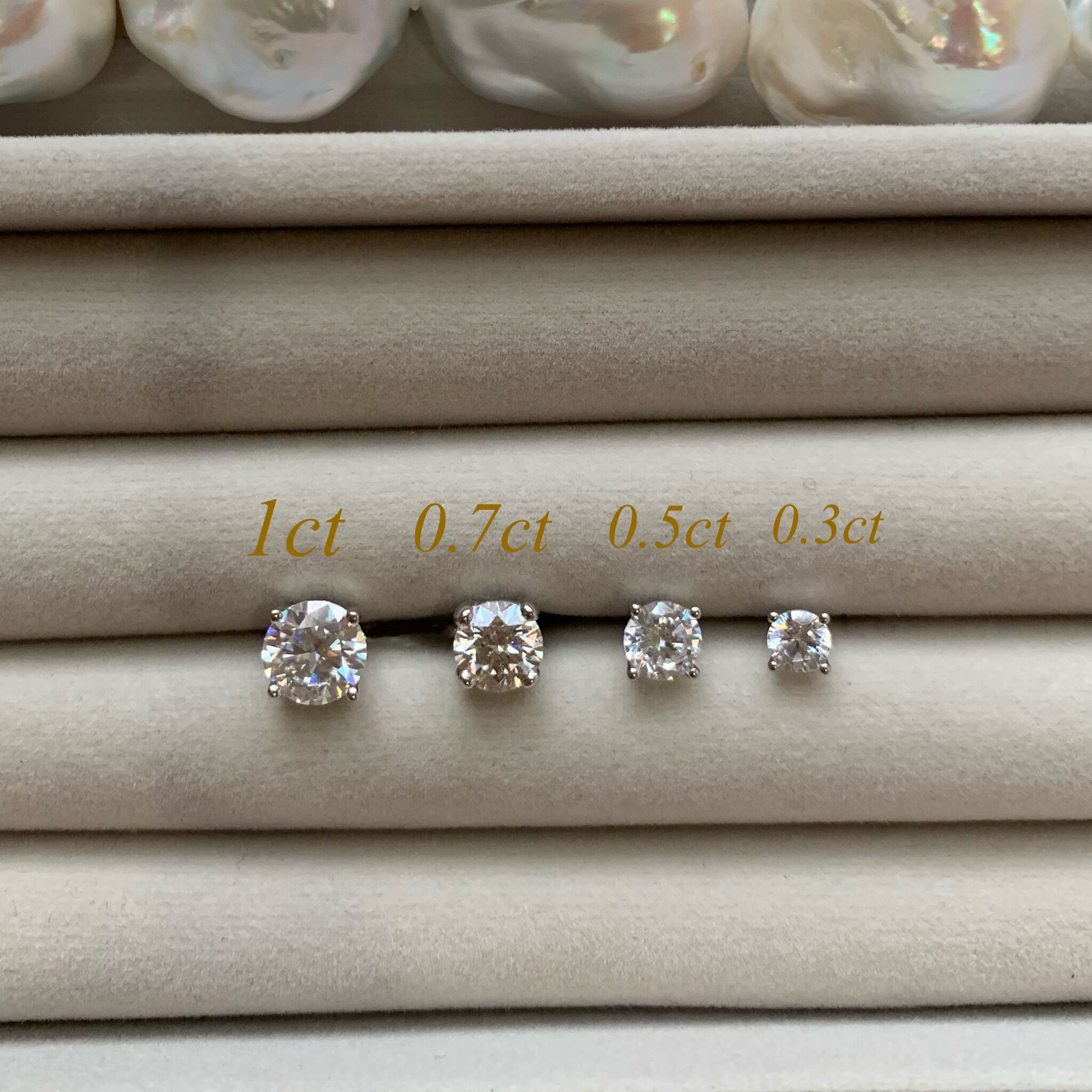 1ct ラボグロウンダイヤモンド ピアス | labogrown diamond jewelry by eNu