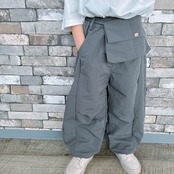 gather pants / charcoal