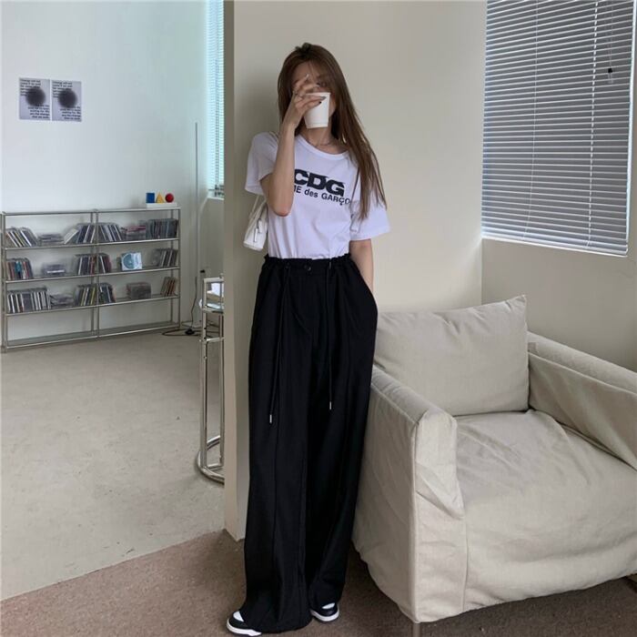 サマーハイウェストウェスト薄手カジュアルパンツ 夏物 ドラファッションホール94816246940