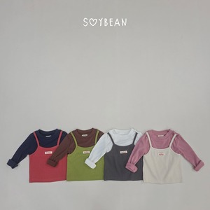 【ノベルティ&送料無料】Two-in-one layered t / soy bean
