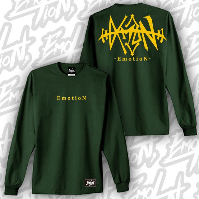 EmotioN Graffiti LOGO L/S T-shirt [DARK GREEN]