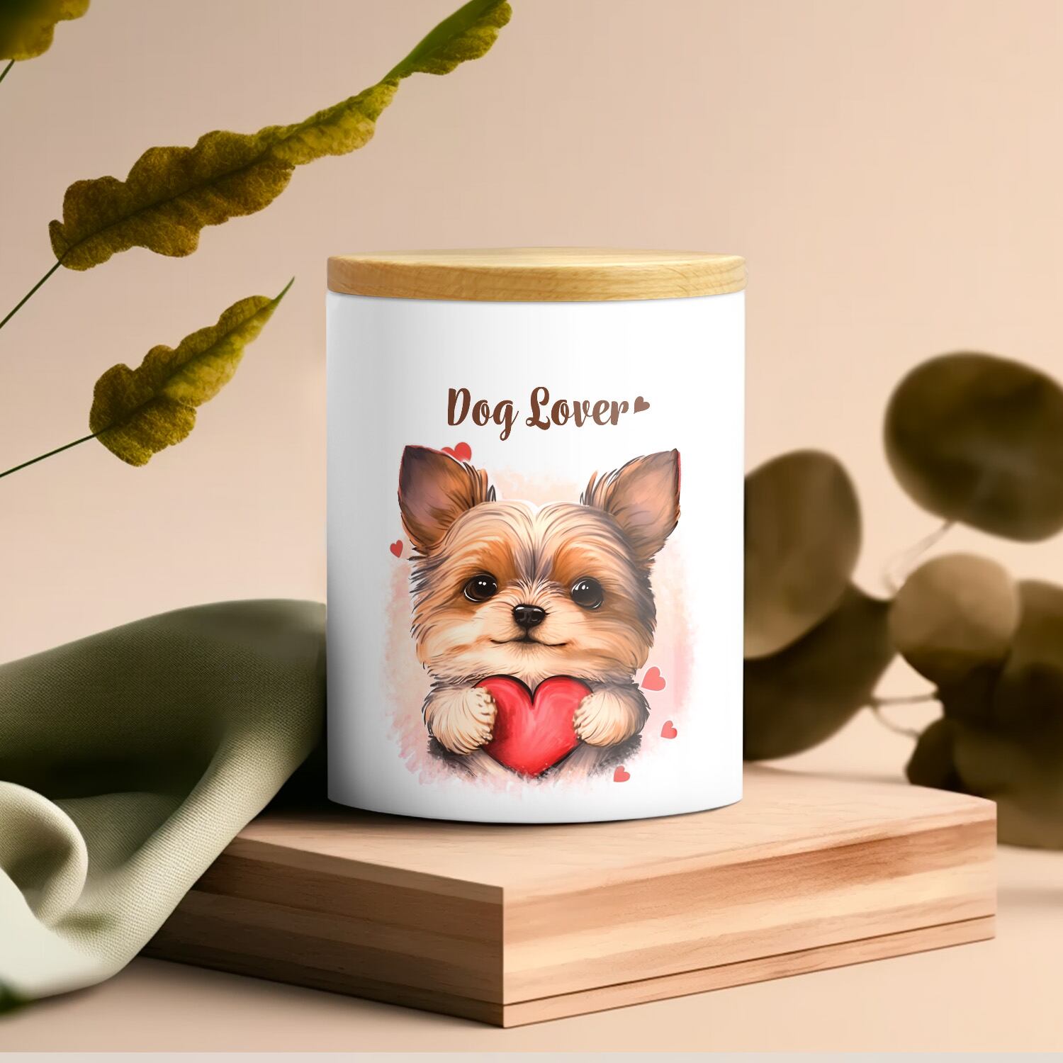 キュンです ヨークシャテリア 】 キャニスター 保存容器 お家用