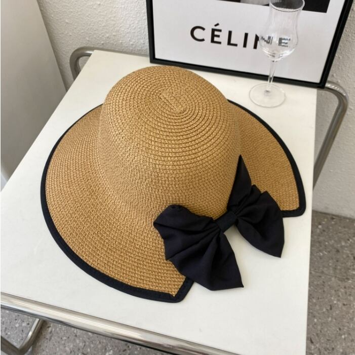 ストローハット リボン LANVIN ランバン 麦わら帽子 ストローハット