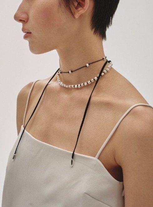 todayful Pearl Ribbon Choker【12510909】 | AMBIENT SHARE