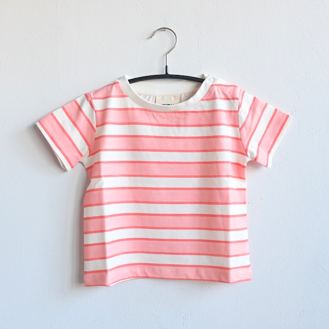 《STUDIO BOHEME 2026SS》TSHIRT ESSENTIAL / PINK & RED STRIPES / 12M・18M・24M