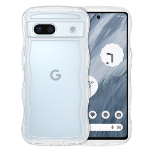 【新着特価】GUAGUA Google Pixel 7A ケース クリア ウェーブ ピクセル 7a ソフト TPU うねうね 純透明 ケース マツと感 人気 韓国 耐衝撃 超軽量 薄型 おしゃれ 黄ばみなし アクスタが入る スマホケース pixel7a ワイヤレス充電対応 ストラップホール付き グーグルピクセル7a なみなみ カバー（クリア 純透明 ）